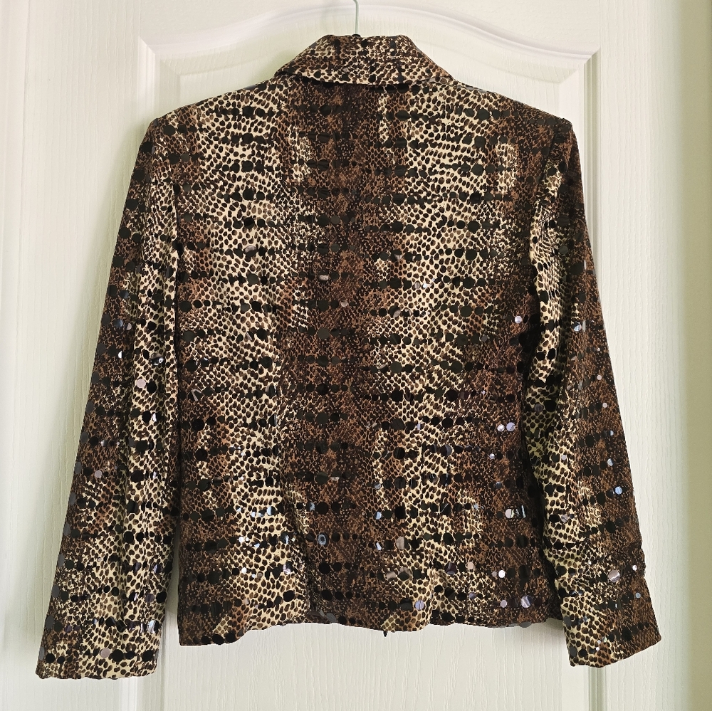 🤎EUC Joseph Ribkoff Gorgeous Animal Print Jacket, Size 6 - Picture 4 of 8